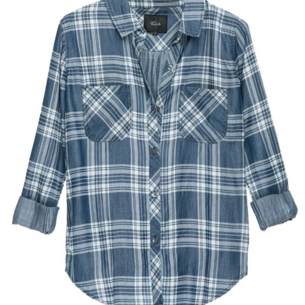 Rails Carter Chambray Plaid Buttondown